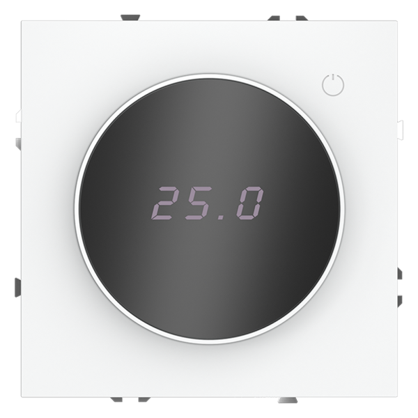 Терморегулятор электронный VOLTUM S70 с индикацией и датчиком, для теплого пола, (белый матовый)