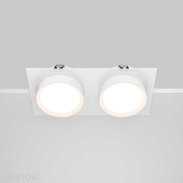 Встраиваемый светильник Maytoni Technical Hoop DL086-02-GX53-SQ-W