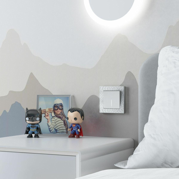 Выключатель одноклавишный Werkel с подсветкой белый матовый W1110161 4690389184567