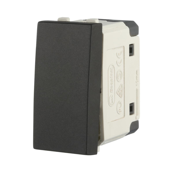 Переключатель LK Studio с двух мест 45х22,5мм (схема 6) 16 A, 250 B (черный бархат) LK45 850208-1