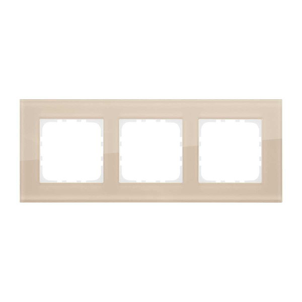 Рамка 3-постовая, натуральное стекло LK Studio (шампань) LK80, 844316-1