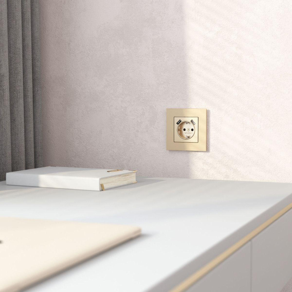 Рамка Werkel AluMax на 1 пост шампань W0013511 4690389204029