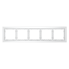 Рамка стеклянная VOLTUM S70 на 5 постов, (белый,матовый,стекло)