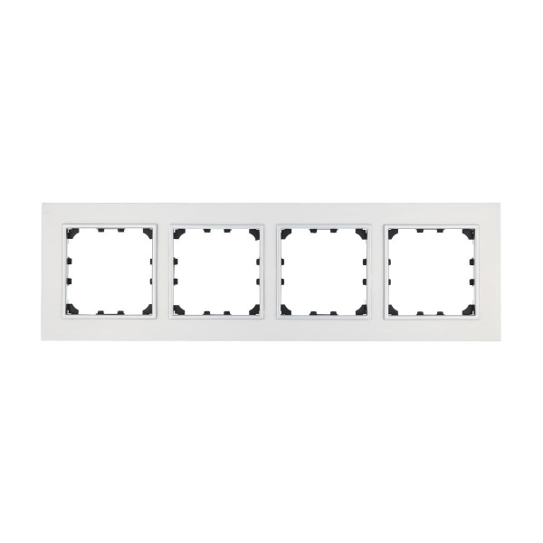 Рамка LK Studio 4-постовая из натурального анодированного алюминия LK60 864423-1