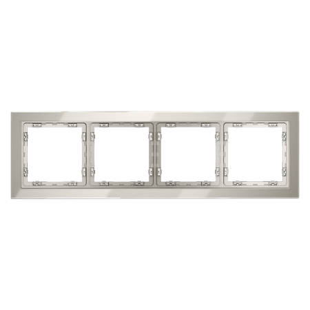 Рамка стеклянная VOLTUM S70 на 4 поста, (кашемир, стекло)