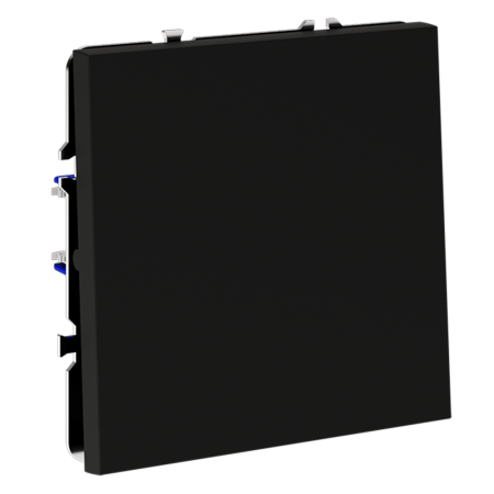 Перекрестный переключатель встраиваемый VOLTUM S70 одноклавишный 10А, (черный матовый)