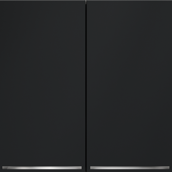 Выключатель встраиваемый VOLTUM S70 двухклавишный с подсветкой 10А, (графит)