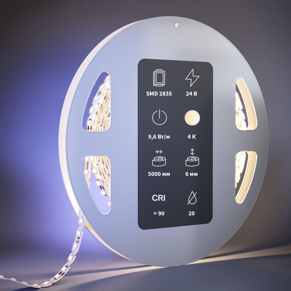 Светодиодная лента Maytoni 9,6W/m 120LED/m 2835SMD дневной белый 5M 201138
