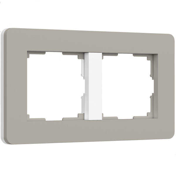 Рамка Werkel Split на 2 поста дымчатый/белый W0023067 4690389206061