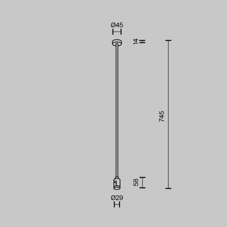 Крепление потолочное с вводом питания Maytoni Flarity TRA159C-B1-BS