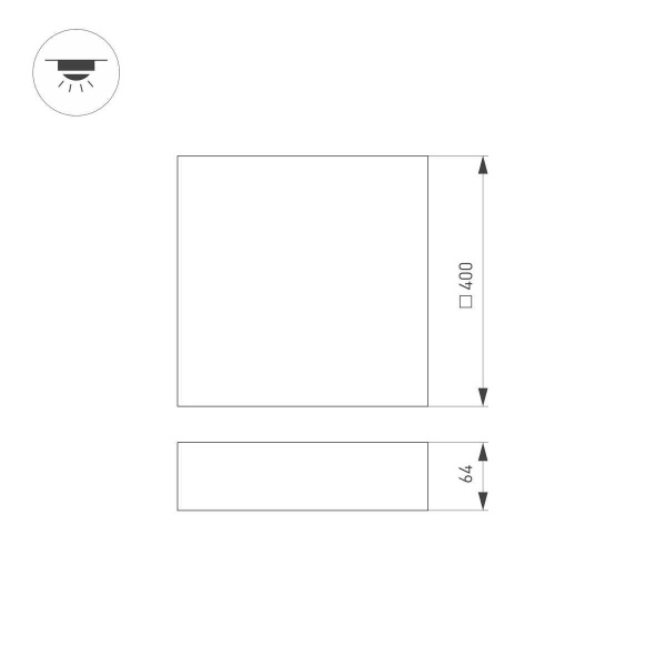 Потолочный светодиодный светильник Arlight IM-Quadro-Emergency-3H-S400x400-44W Day4000 041026