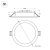 Встраиваемый светодиодный светильник Arlight DL-BL225-24W White 021442