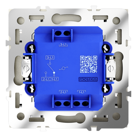Проходной переключатель встраиваемый VOLTUM S70 одноклавишный 10А, (шелк)