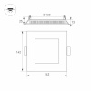 Встраиваемый светодиодный светильник Arlight DL-142x142M-13W White 020128