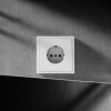 Проходной переключатель встраиваемый VOLTUM S70 двухклавишный 10А, (сталь)