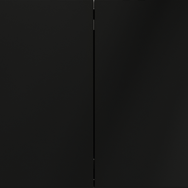 Выключатель с самовозвратом встраиваемый VOLTUM S70 двухклавишный 10А, (черный матовый)