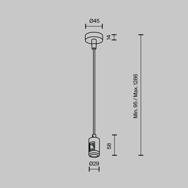 Подвес с вводом питания Maytoni Flarity TRA157SW-B1-BS