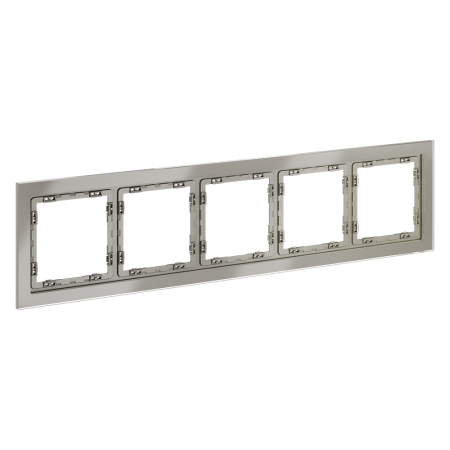 Рамка стеклянная VOLTUM S70 на 5 постов, (шелк, стекло)