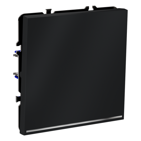 Выключатель встраиваемый VOLTUM S70 одноклавишный с подсветкой 10А, (графит)