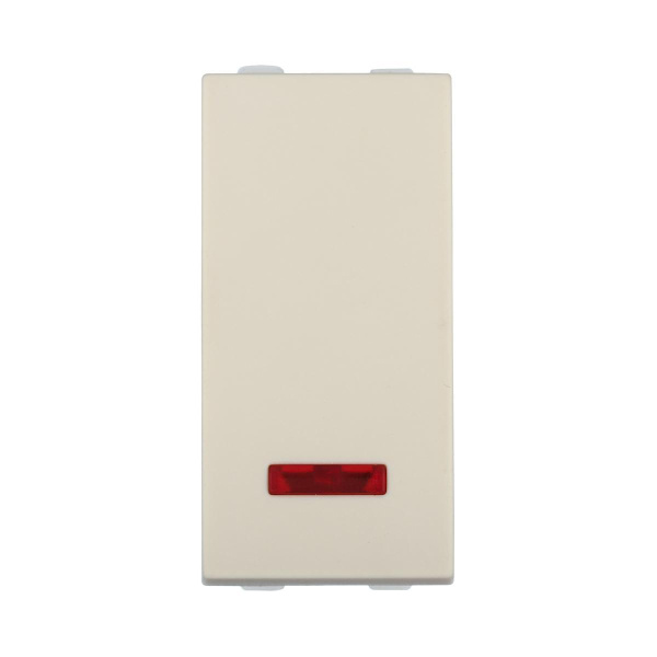 Переключатель LK Studio с двух мест, с индикатором 45х22,5мм (схема 6L) 16 A, 250 B (бежевый) LK45 850401-1