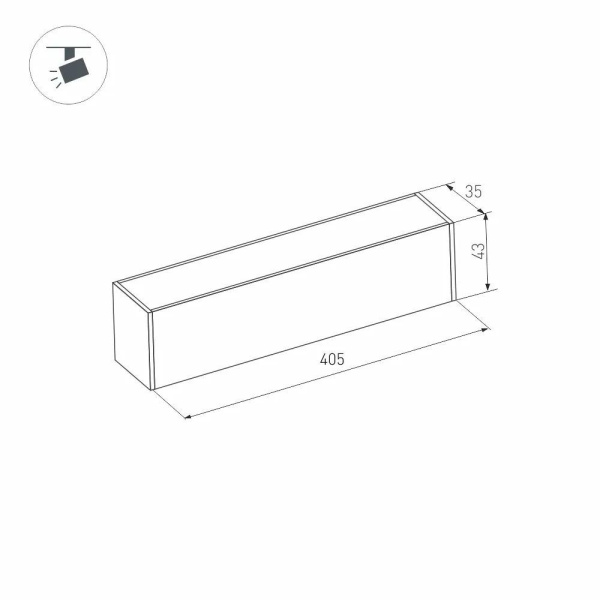 Трековый светодиодный светильник Arlight Mag-Flat-45-L405-12W Day4000 046577