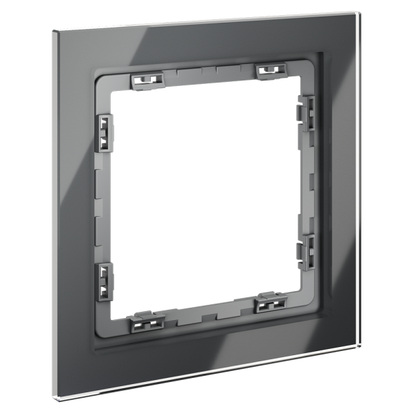 Рамка стеклянная VOLTUM S70 на 1 пост, (графит, стекло)