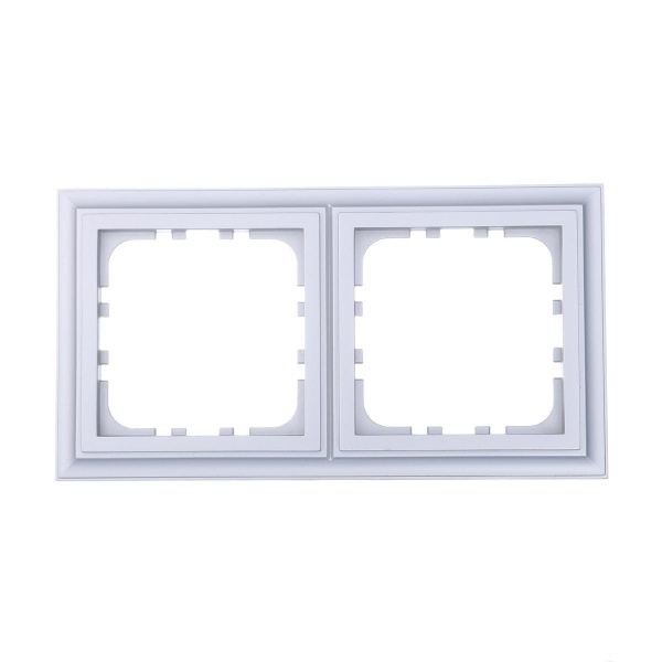 Рамка LK Studio 2-постовая (серебристый металлик) CLASSIC 894203-1