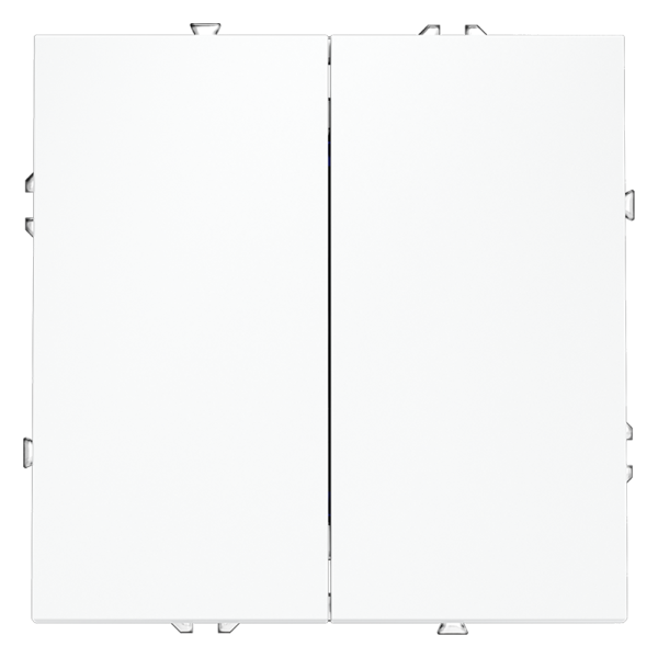 Проходной переключатель встраиваемый VOLTUM S70 двухклавишный 10А, (белый матовый)