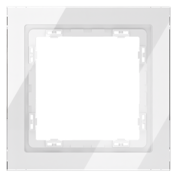 Рамка стеклянная VOLTUM S70 на 1 пост, (белый, стекло)