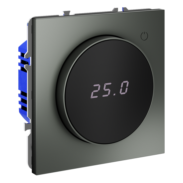 Терморегулятор электронный VOLTUM S70 с индикацией и датчиком, для теплого пола, (титан)