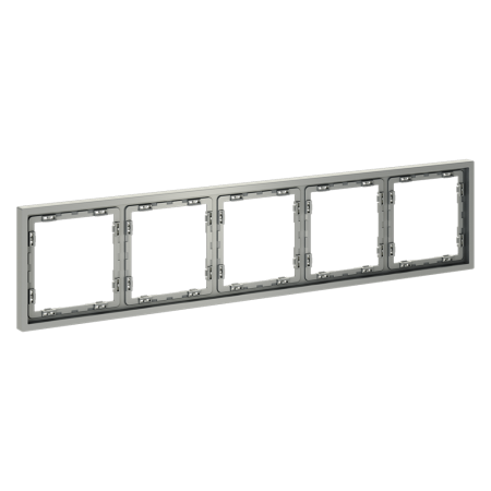 Рамка пластиковая VOLTUM S70 на 5 постов, (сталь)