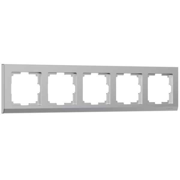 Рамка Werkel Stark на 5 постов серебряный W0051806 4690389161940