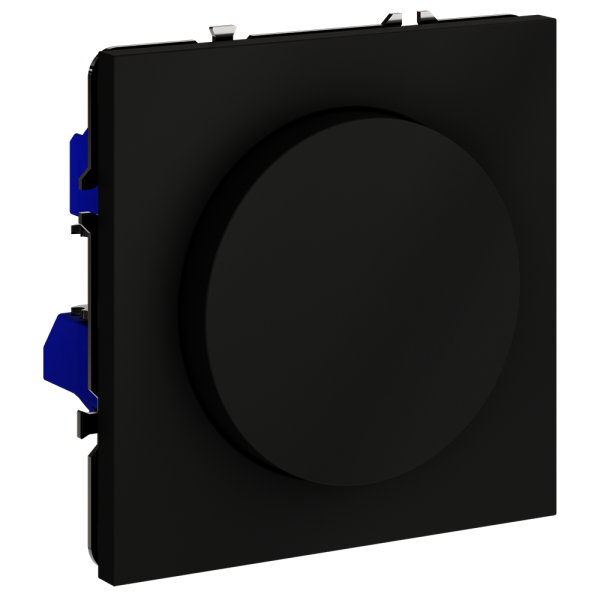 Светорегулятор встраиваемый VOLTUM S70 поворотно-нажимной 600 Вт, (черный матовый)