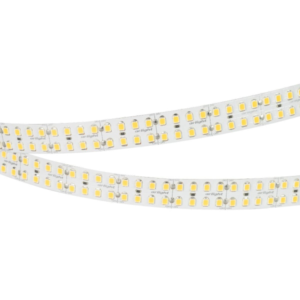 Светодиодная лента Arlight 24W/m 220LED/m 2835SMD теплый белый 5M RT-A320-15mm 24V Warm3000 CRI98 032613(2)